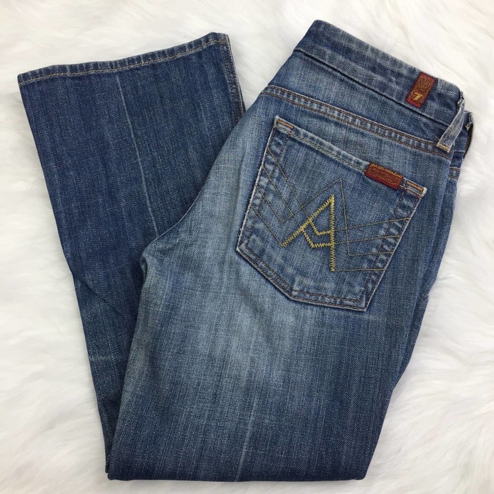 7  For All Mankind “A” Pocket Cropped Jeans